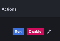 !Actions options